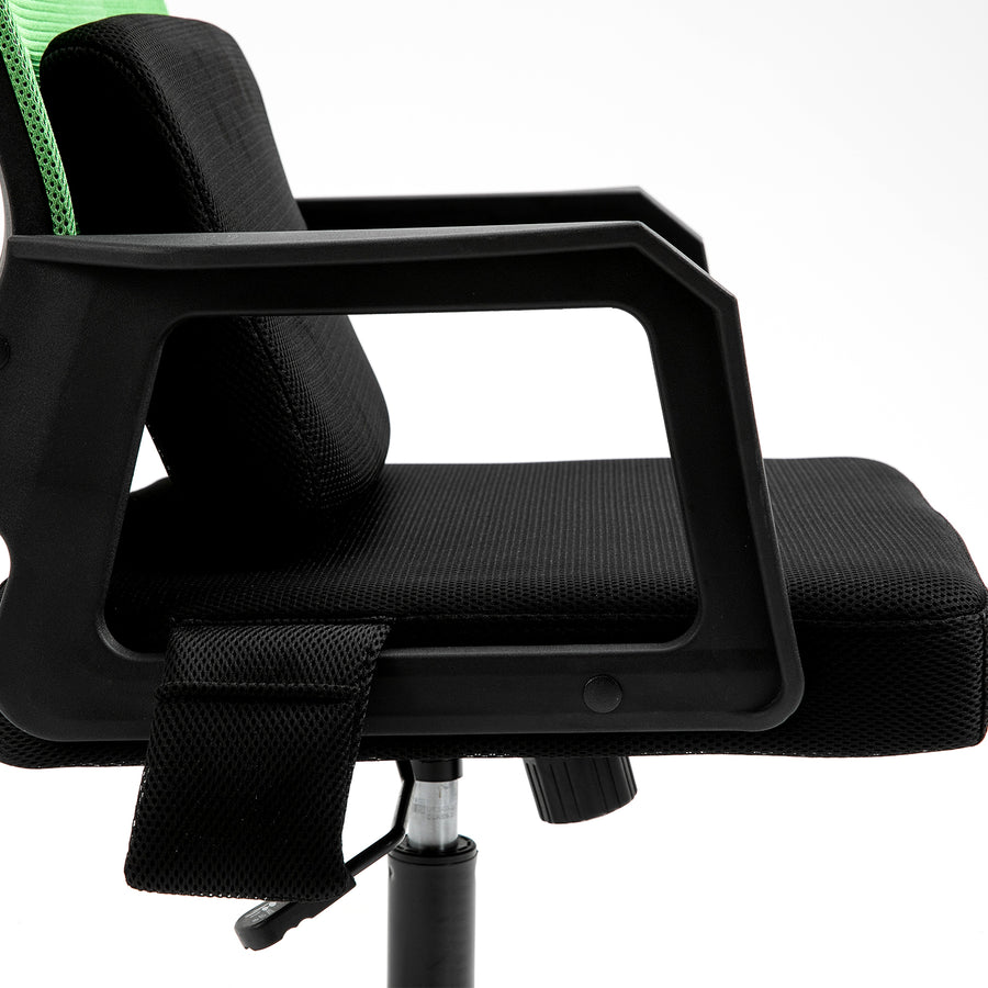 Beni Plus Mesh Swivel Office Chair with Massage Lumbar Cushion in Green