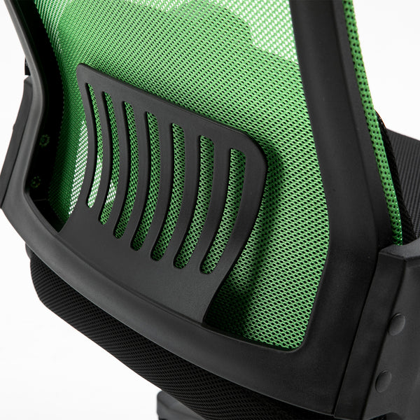 Beni Plus Mesh Swivel Office Chair with Massage Lumbar Cushion in Green