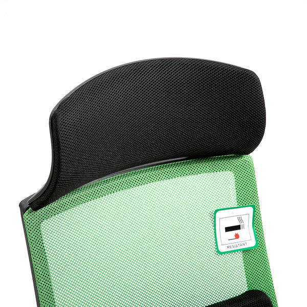 Beni Plus Mesh Swivel Office Chair with Massage Lumbar Cushion in Green