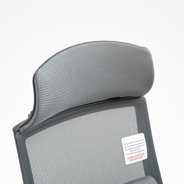 Beni Plus Mesh Swivel Office Chair with Massage Lumbar Cushion in Grey