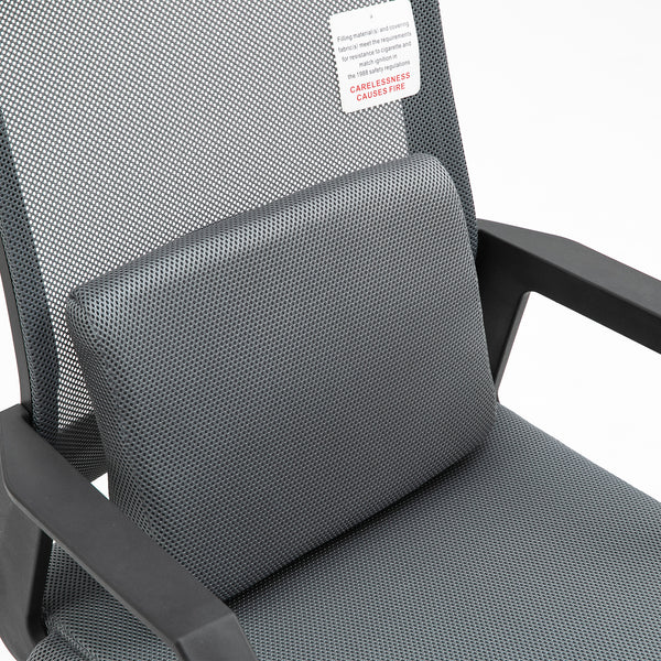 Beni Plus Mesh Swivel Office Chair with Massage Lumbar Cushion in Grey