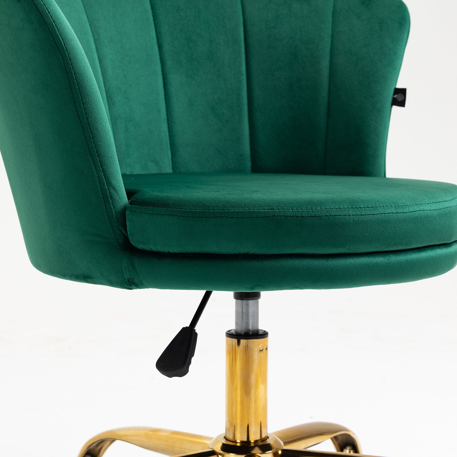 Hepburn Scalloped Swivel Chair (Green Velvet)