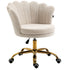 Hepburn Scalloped Swivel Chair (Ecru Boucle) - daals