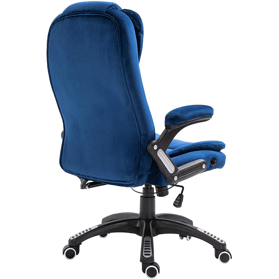 Executive Recline Extra Padded Office Chair Standard, MO17 Blue Velvet