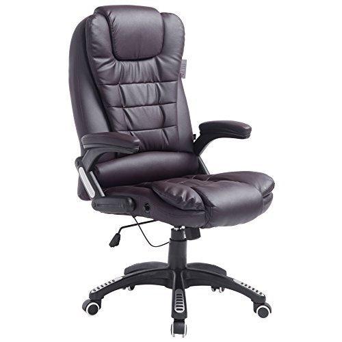 Executive Recline High Back Extra Padded Office Chair, MO17 Brown - daals