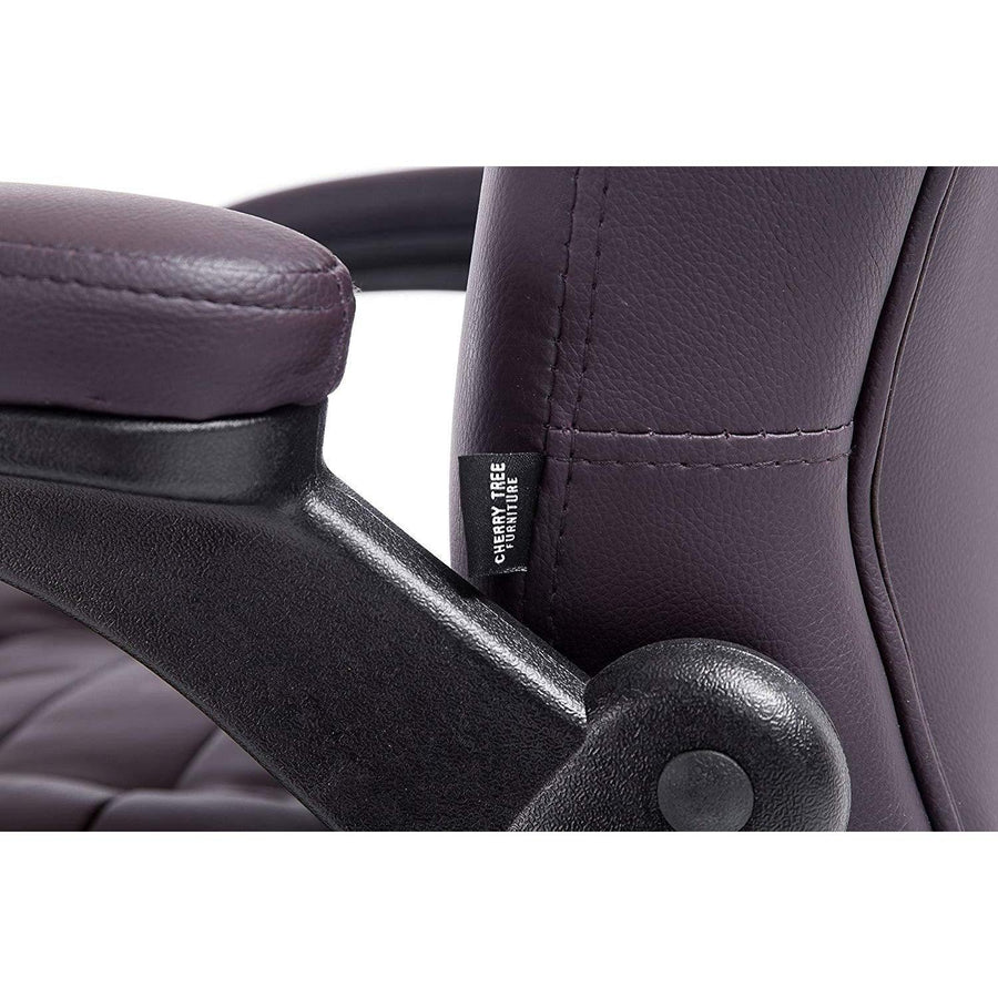 Executive Recline High Back Extra Padded Office Chair, MO17 Brown