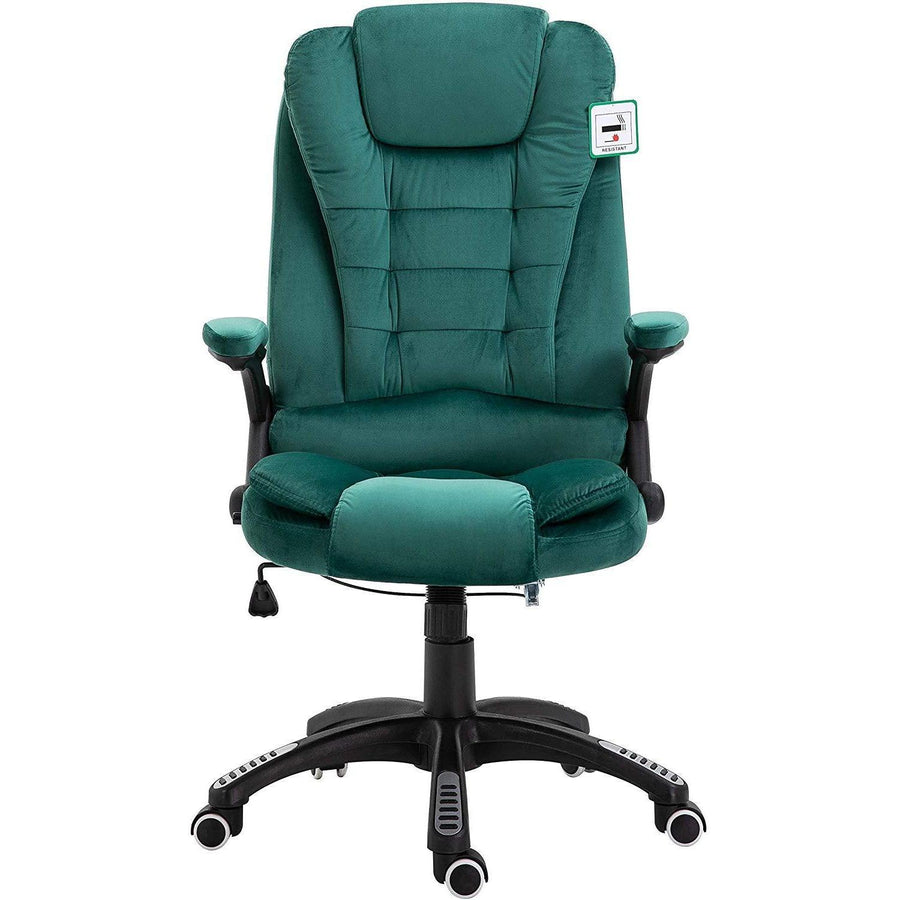Executive Recline Extra Padded Office Chair Standard, MO17 Green Velvet