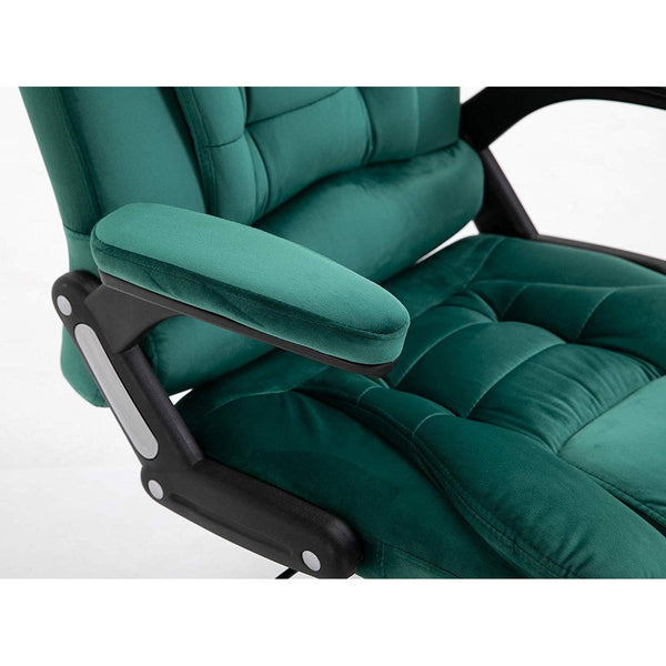 Cherry Tree Furniture Executive Recline Extra Padded Office Chair Standard, MO17 Green Velvet - daals