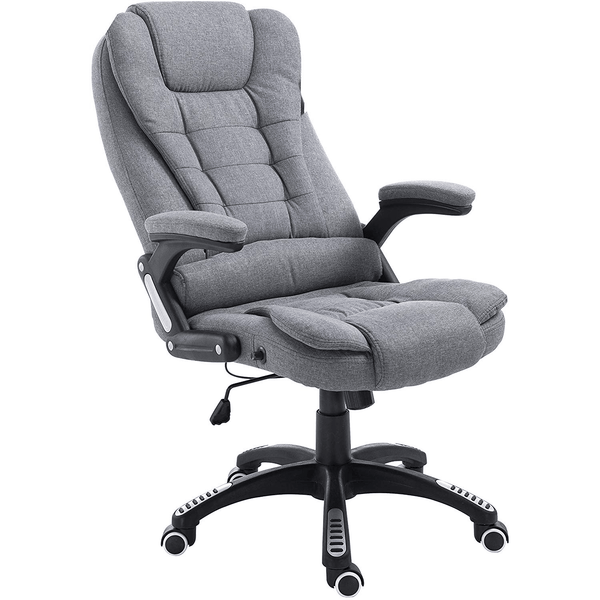 Cherry Tree Furniture Executive Recline Extra Padded Office Chair Standard, MO17 Grey Fabric - daals
