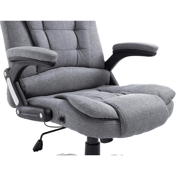 Cherry Tree Furniture Executive Recline Extra Padded Office Chair Standard, MO17 Grey Fabric - daals