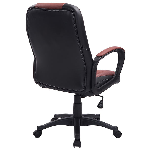 Swivel Office Desk Chair MO19 Brown PU Leather