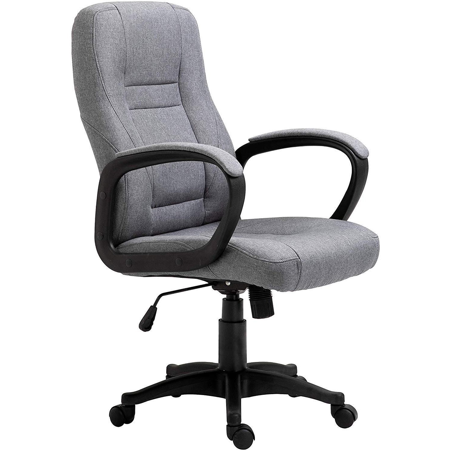 Swivel Office Desk Chair MO19 Grey Fabric daals - Main Image