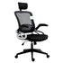Mesh High Back Extra Padded Swivel Office Chair with Head Support & Adjustable Arms, Black - daals