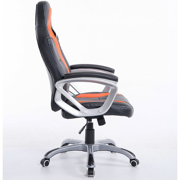 Gaming Racing Sport Swivel Office Chair in Black & Orange