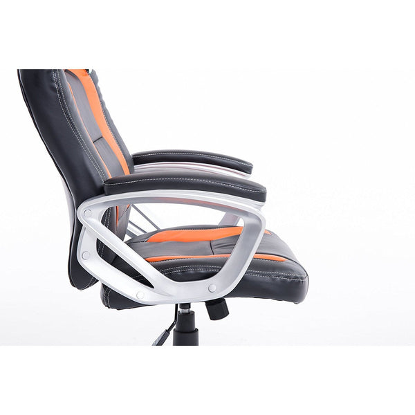Gaming Racing Sport Swivel Office Chair in Black & Orange