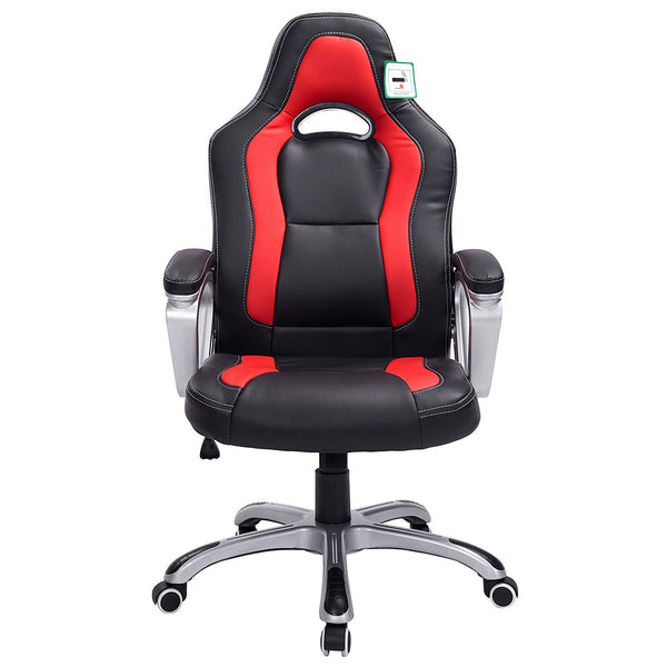Gaming Chair Racing Sport Style Swivel Office Chair in Black & Red