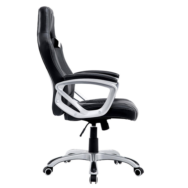 Racing Sport Swivel Office Chair in Black