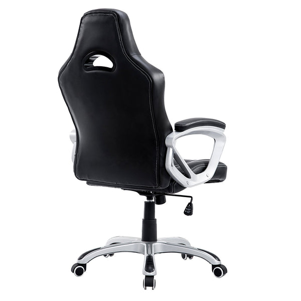 Racing Sport Swivel Office Chair in Black