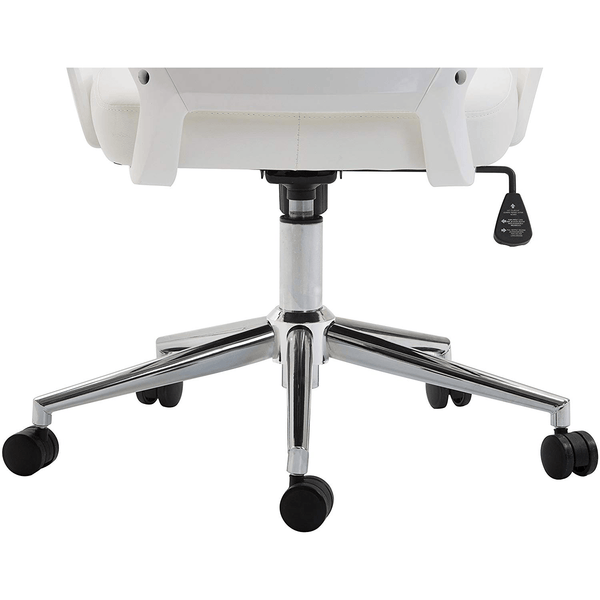 Cherry Tree Furniture High Back Modern Design PU Leather Swivel Office Chair Computer Desk Chair, MO68 White - daals