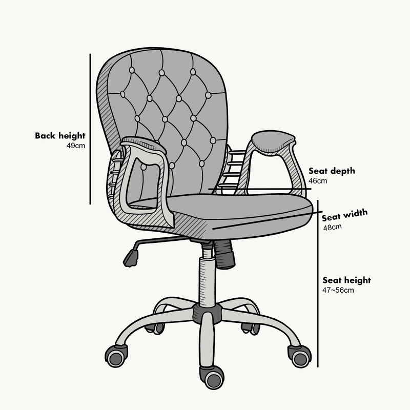 Black Velvet Chesterfield Swivel Chair - daals