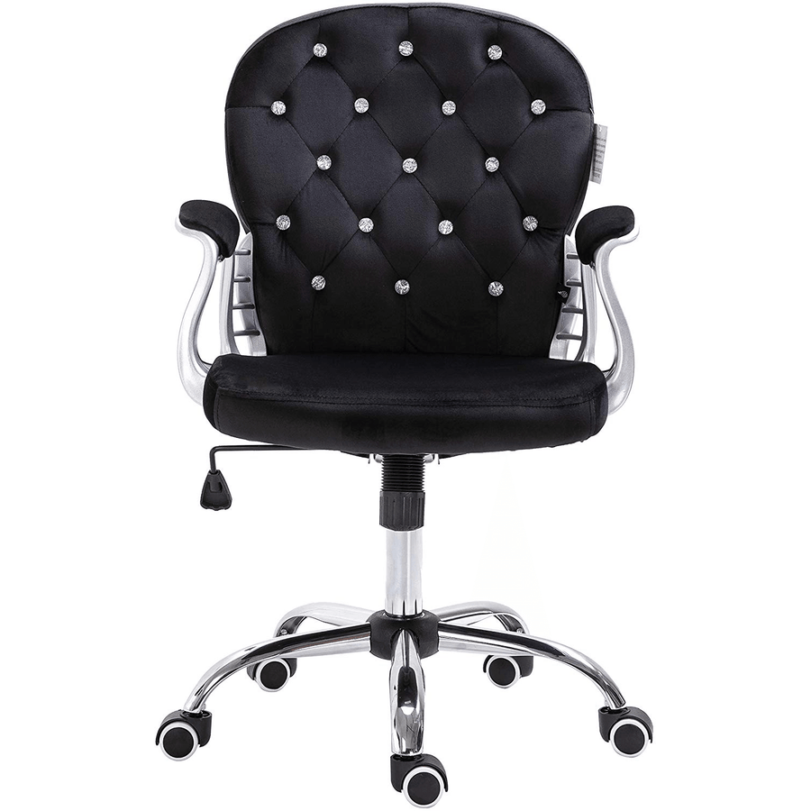 Black Velvet Chesterfield Swivel Chair