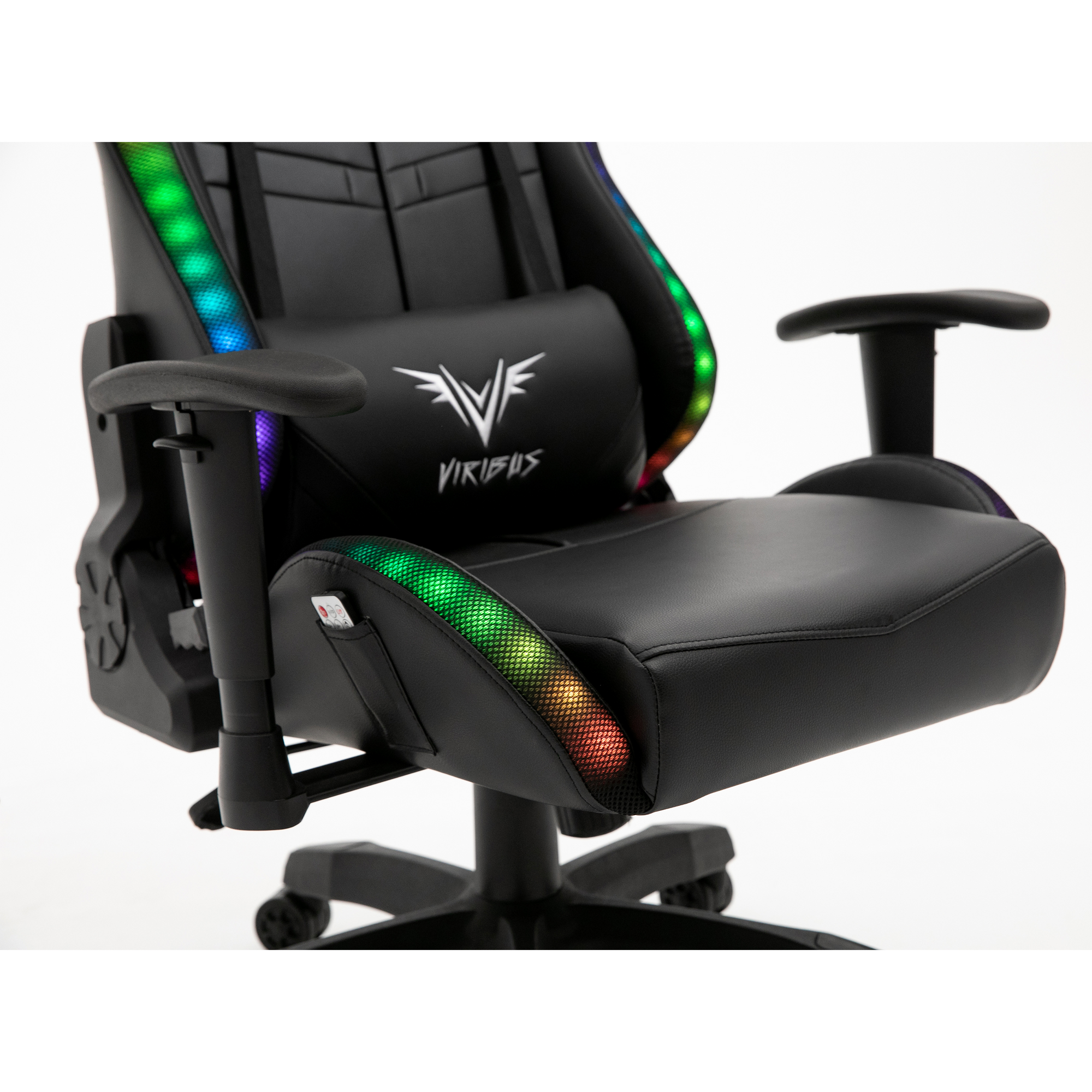 VIRIBUS X1 Office Gaming Chair with 12-Colour LED Light, Black
