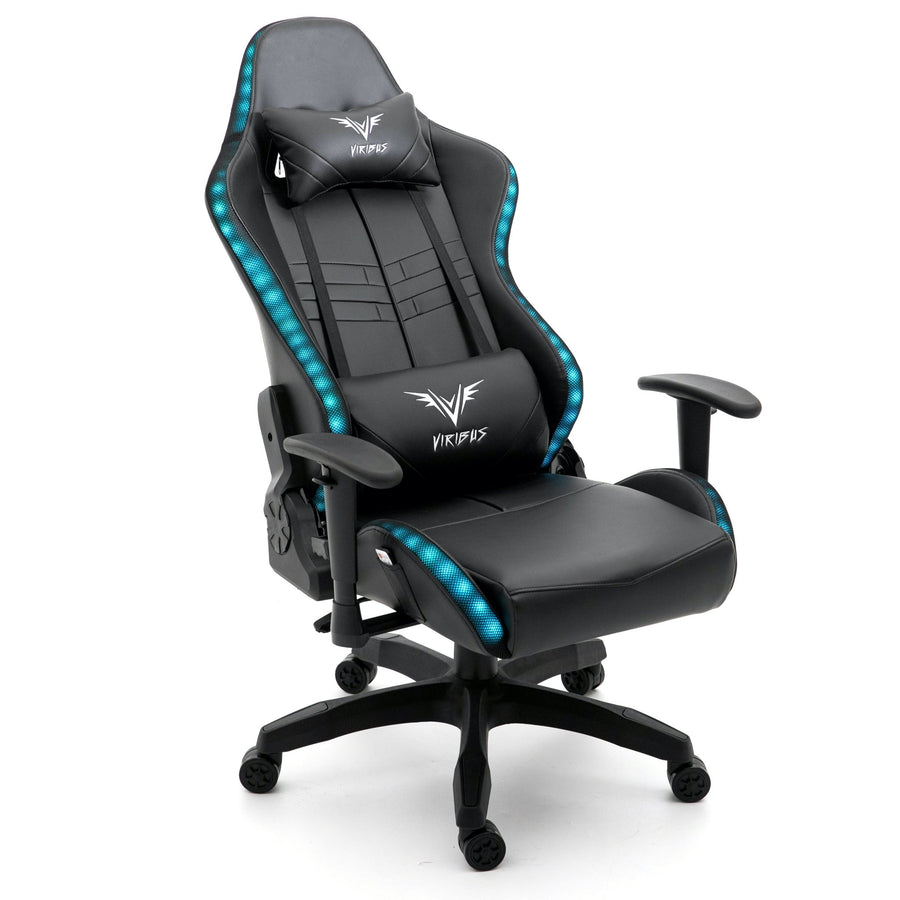 VIRIBUS X1 Office Gaming Chair with 12-Colour LED Light, Black