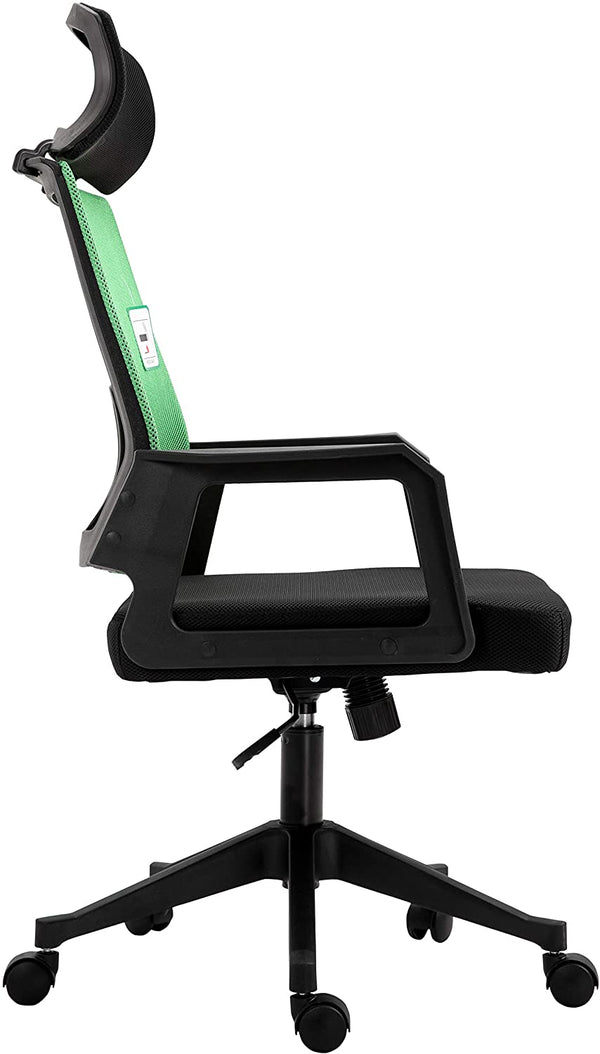 Beni Mesh Office Chair with Headrest in Green