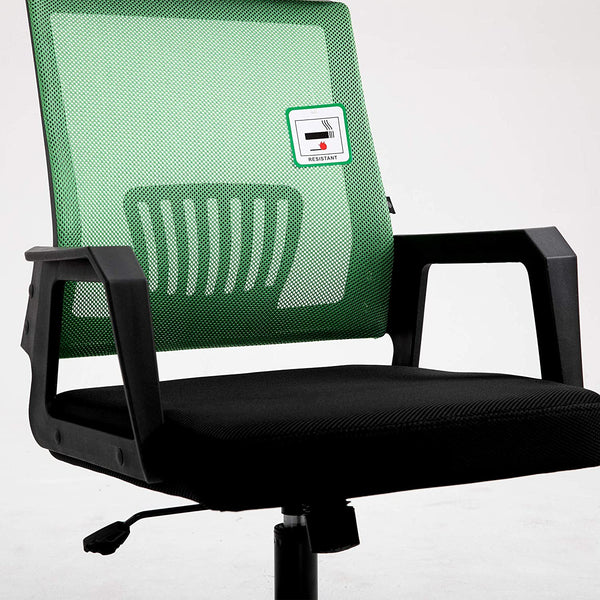 Beni Mesh Office Chair with Headrest in Green