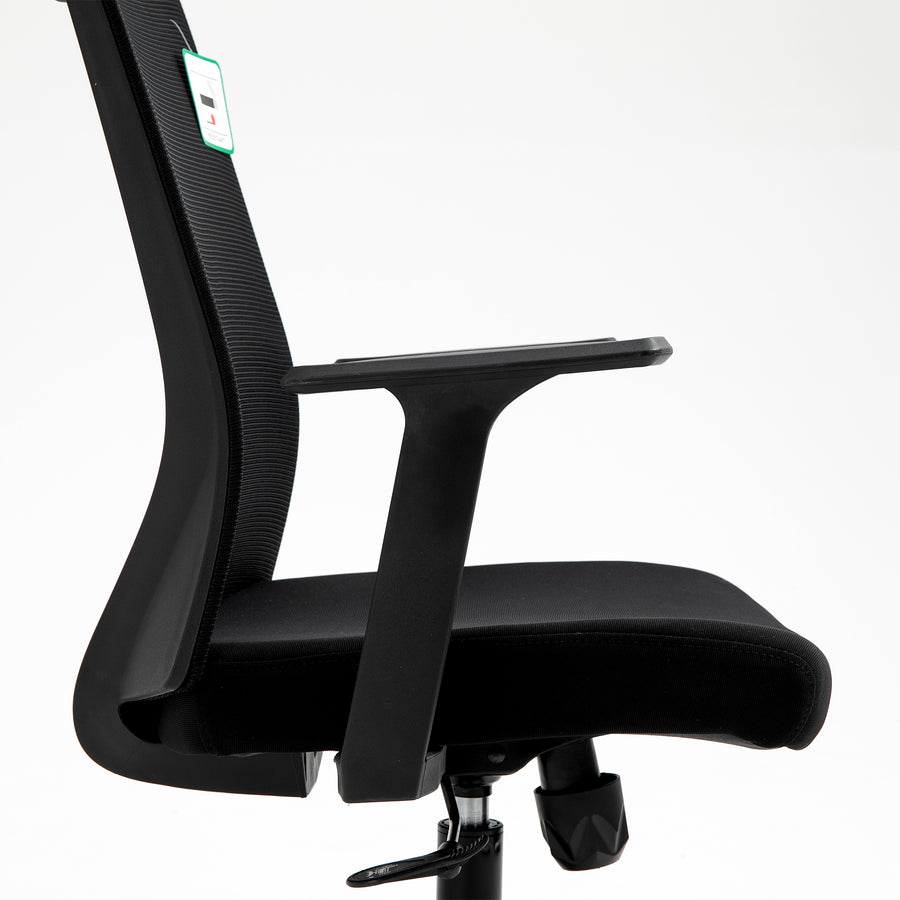Joni High Back Mesh Office Chair with Headrest in Black