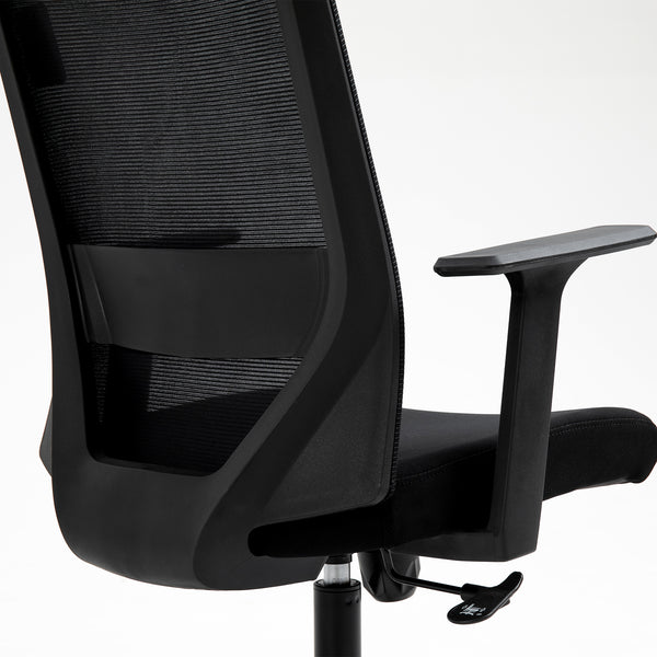 Joni High Back Mesh Office Chair with Headrest in Black