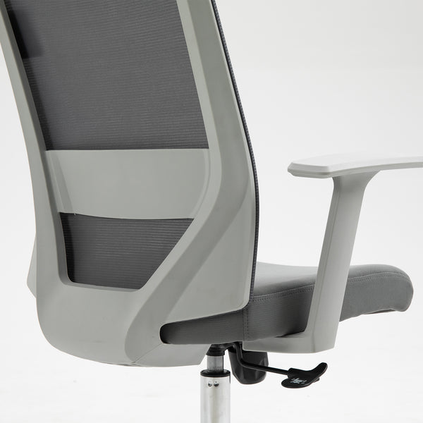 Joni High Back Mesh Office Chair with Headrest in Grey
