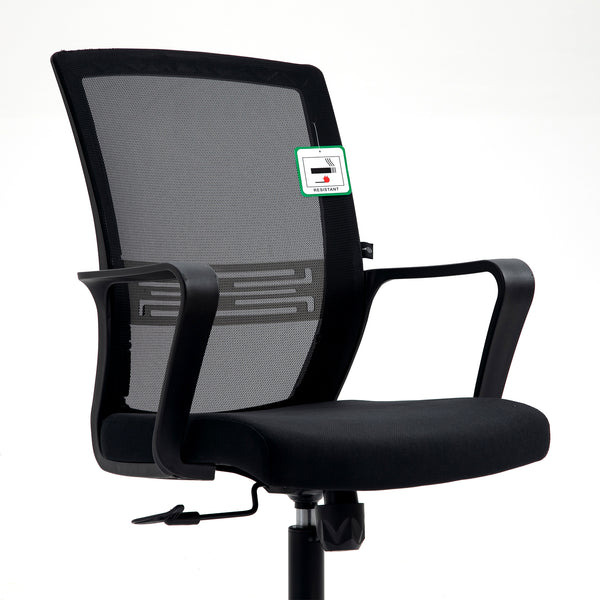 Haru Mid Back Mesh Office Chair in Black