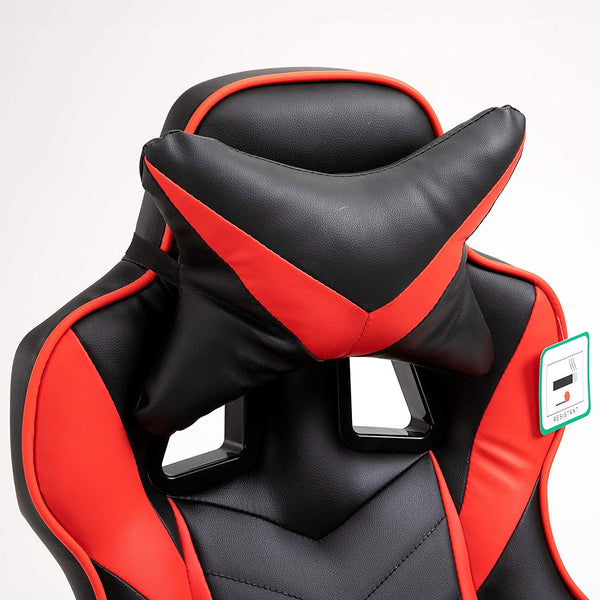 Cherry Tree Furniture High Back Recliner Gaming Chair with Cushion & Retractable Footrest Black & Red - daals