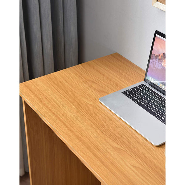 Cherry Tree Furniture MERV Computer Desk Home Office Desk with Drawer Beech Colour