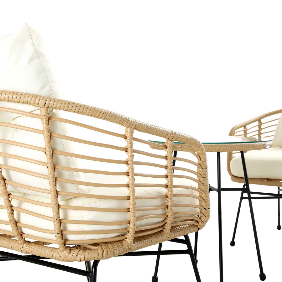 St Loy Natural Rattan Bistro Set with Table