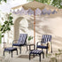 Champneys 2 - Seater Steel and Fabric Outdoor Reclining Bistro Set with Stool, Blue - daals