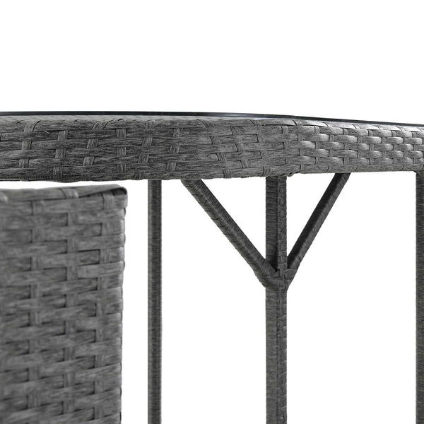 Granchester Rattan Balcony Bistro Set, Grey
