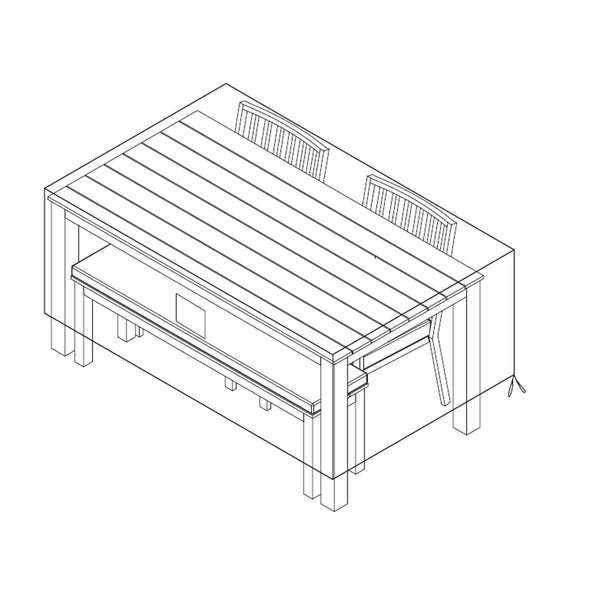 Cover for Earlswood Aluminium Dining Set with Bench
