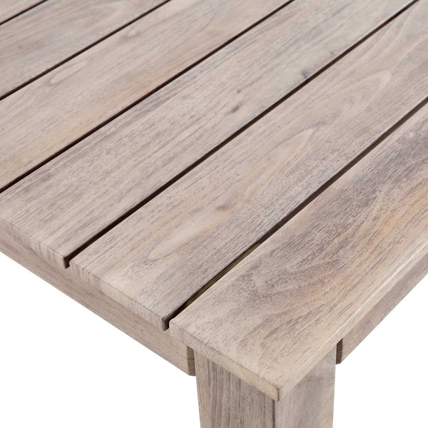 Earlswood Aluminium Washed Wood Effect Dining Set with Bench