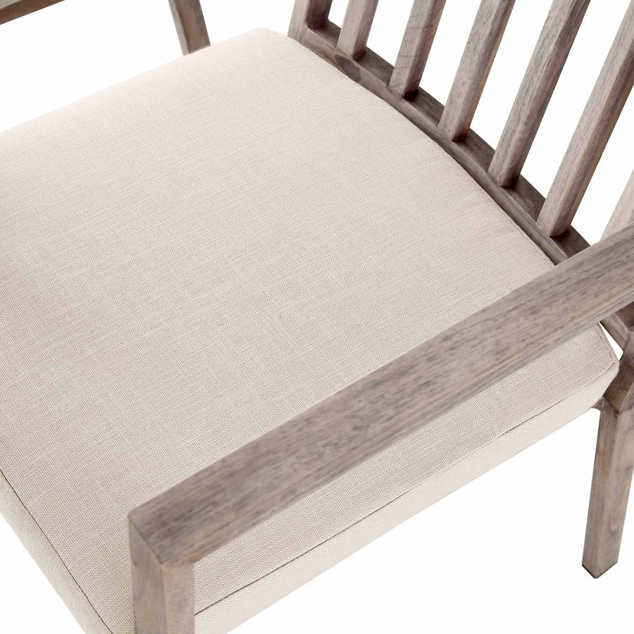 Earlswood Aluminium Washed Wood Effect Dining Set with Bench