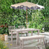 Earlswood Aluminium Washed Wood Effect Dining Set with Bench - daals