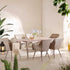 Cliveden Outdoor Aluminium Washed Wood Effect and Round Wicker Rattan 6 - Seater Dining Set - daals
