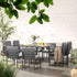 Albany Aluminium 9 - Piece Outdoor Cube Dining Set, Grey - daals