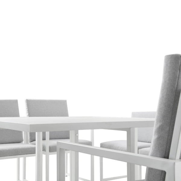 Albany Aluminium 9-Piece Outdoor Cube Dining Set, White