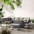 Albany Aluminium Large Corner Casual Dining Set with Rising Table, Grey - daals