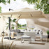 Albany Aluminium Large Corner Casual Dining Set with Rising Table, White - daals