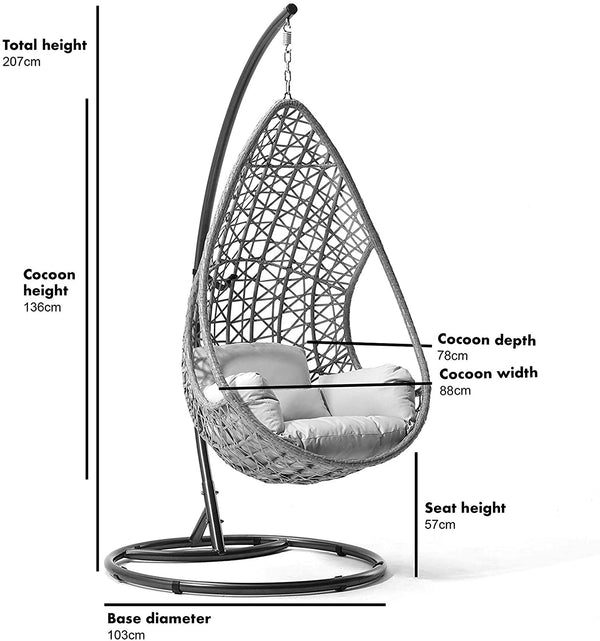 Indra Rattan Hanging Egg Chair