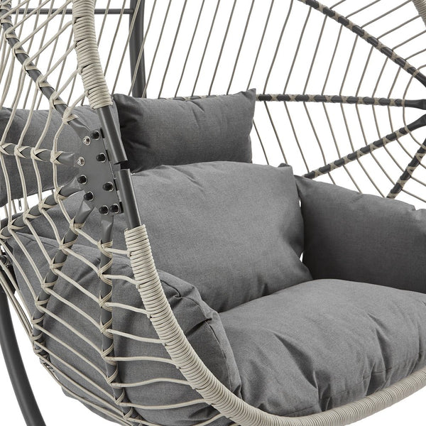 Harrington Rattan + Rope Indoor Outdoor DOUBLE Hanging Chair