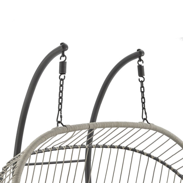 Harrington Rattan + Rope Indoor Outdoor DOUBLE Hanging Chair